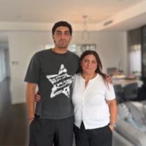Patient PJ with his mum Silvana for Austin Health's ICU Tax Appeal
